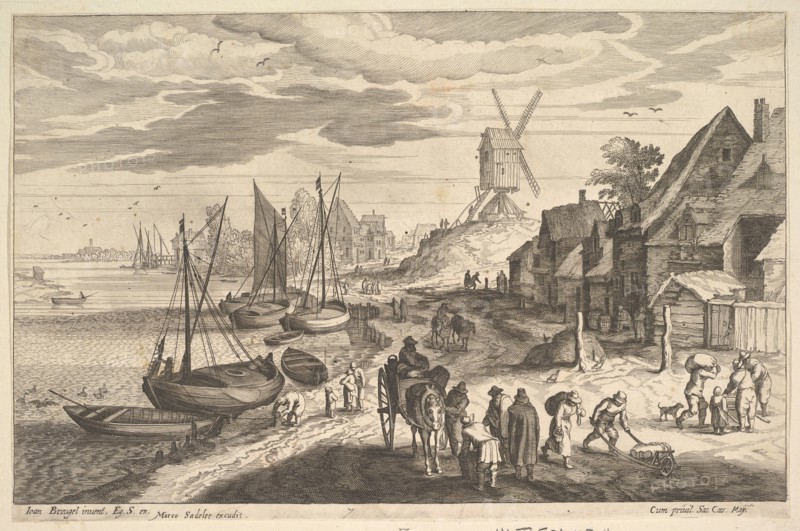 Coast Scene with a Windmill.n.d. Creator: Aegidius Sadeler II.
