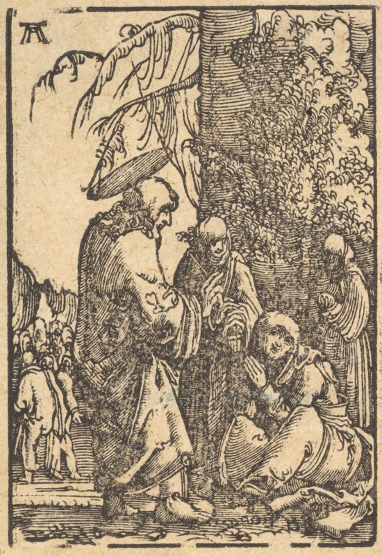 Christ Taking Leave of His Mother, from The Fall and Salvation of Mankind Through the ..., ca. 1513. Creator: Albrecht Altdorfer.