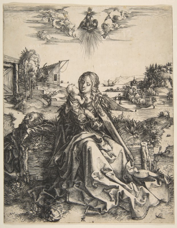 Holy Family with a Dragonfly, ca. 1495. Creator: Albrecht Durer.