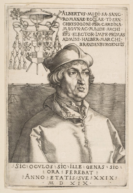 Cardinal Albrecht of Brandenburg, 1519. Creator: Albrecht Durer.