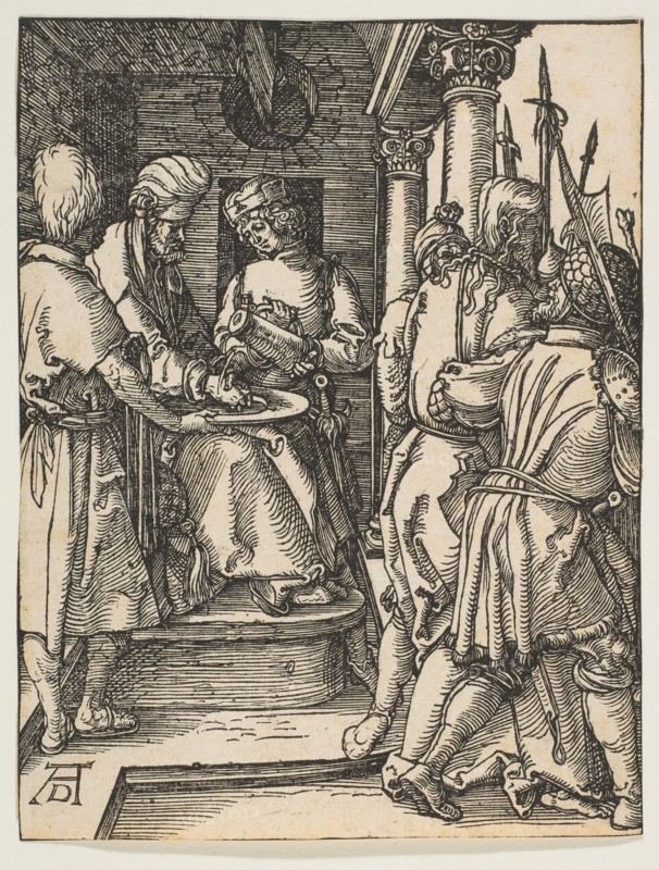 Pilate Washing His Hands, from The Small Passion, ca. 1509. Creator: Albrecht Durer.