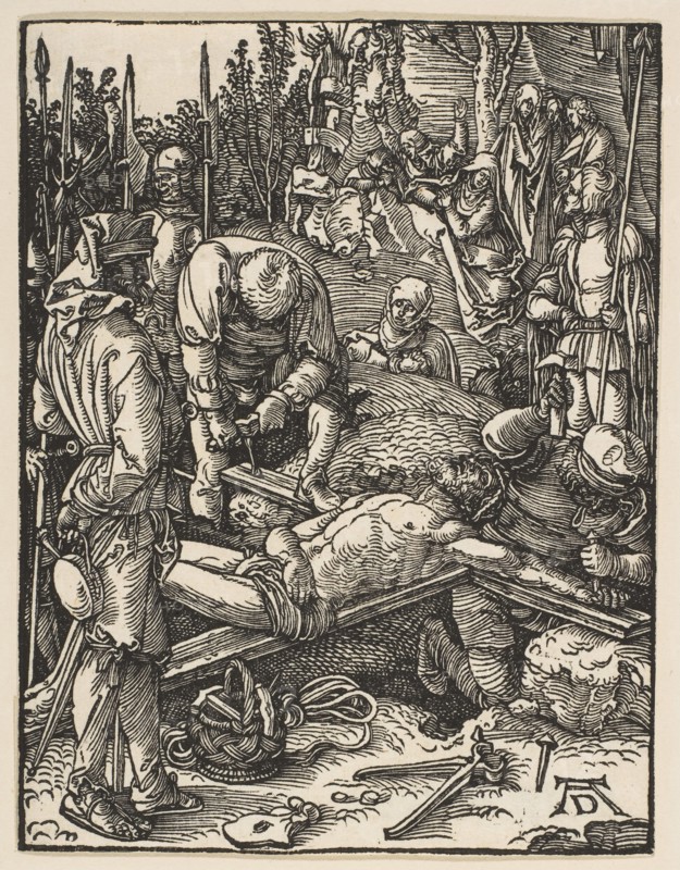 Christ Nailed to the Cross, from The Small Passion, ca. 1509. Creator: Albrecht Durer.