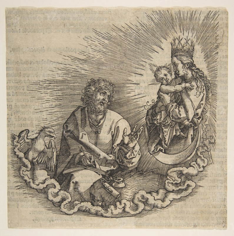 The Virgin Appearing to Saint John, Frontispiece to the Apocalypse, 1511. Creator: Albrecht Durer.