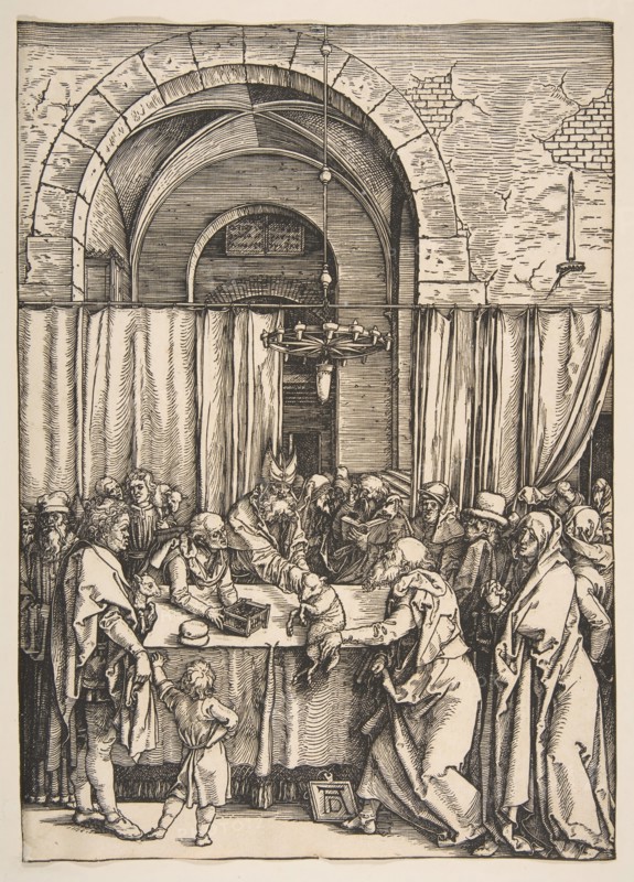 The Rejection of Joachim's Offering, from The Life of the Virgin, ca. 1504. Creator: Albrecht Durer.