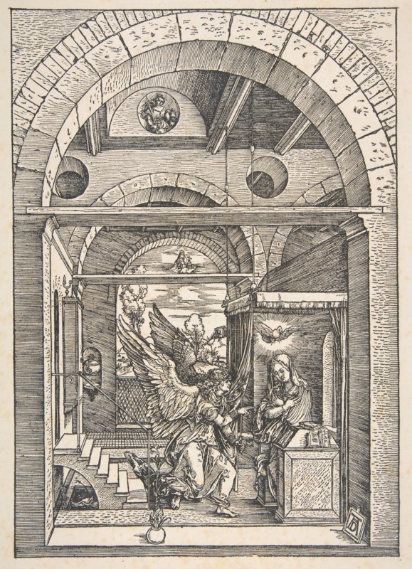 The Annunciation, from The Life of the Virgin, Latin Edition, 1511.n.d. Creator: Albrecht Durer.