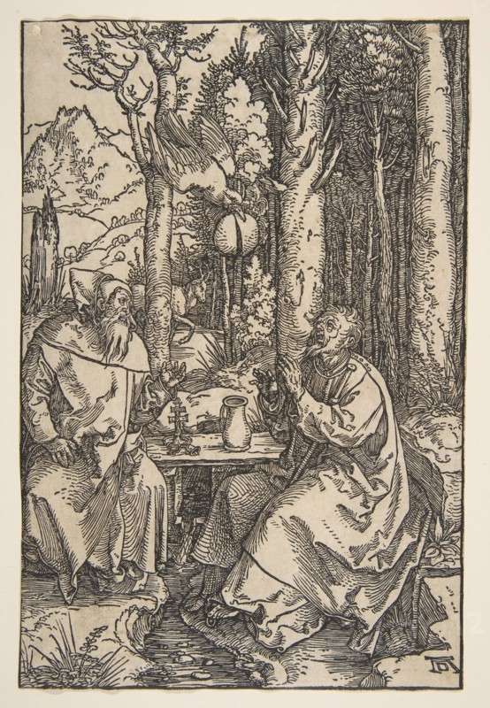 Saint Anthony and Saint Paul in the Desert, ca. 1503. Creator: Albrecht Durer.