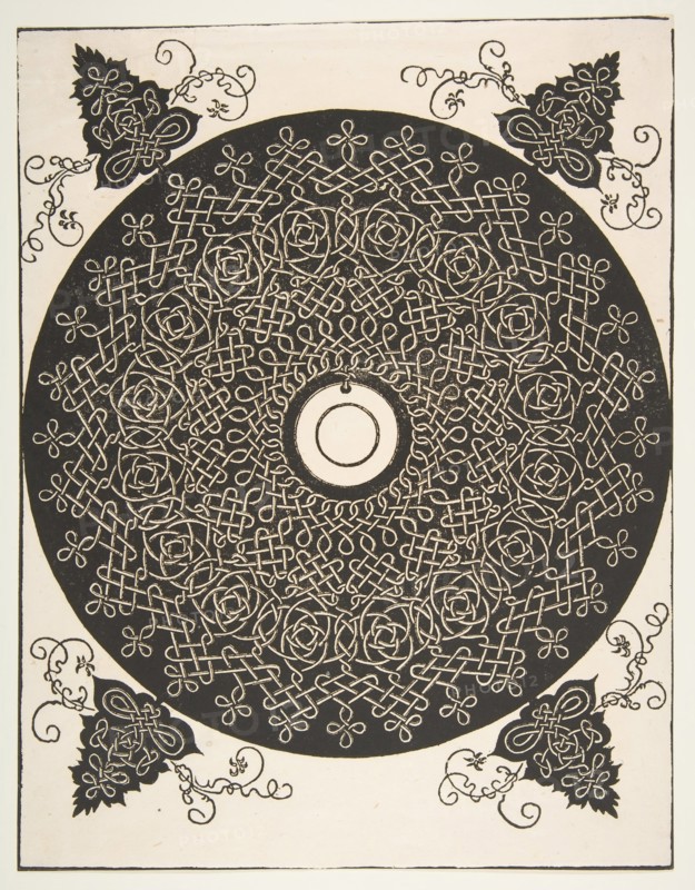 'The Fourth Knot'. Interlaced Roundel with a Round Medallion in its Center, 1521 before. Creator: Albrecht Durer.