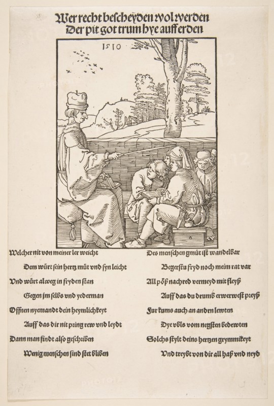 The Schoolmaster.n.d. Creator: Albrecht Durer.