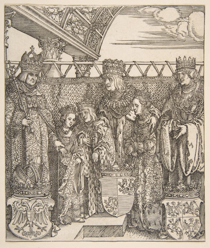 The Congress of Princes at Vienna, from the Triumphal Arch of Emperor Maximilian I, 1515. Creator: Albrecht Durer.