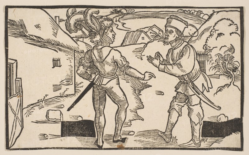 Heauton Timouroumenos, from The Comedies of Terence, 19th century reprint.n.d. Creator: Albrecht Durer.