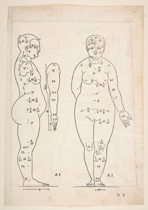 Illustration from Dürers Vier Bucher von Menslicher Proportion, Nuremberg, 1528.n.d. Creator: Albrecht Durer.