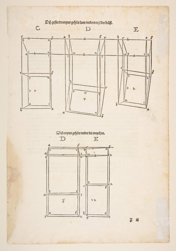 Illustration from Dürers Vier Bucher von Menslicher Proportion, Nuremberg, 1528.n.d. Creator: Albrecht Durer.