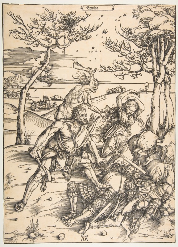 Hercules Conquering the Molionide Twins.n.d. Creator: Albrecht Durer.