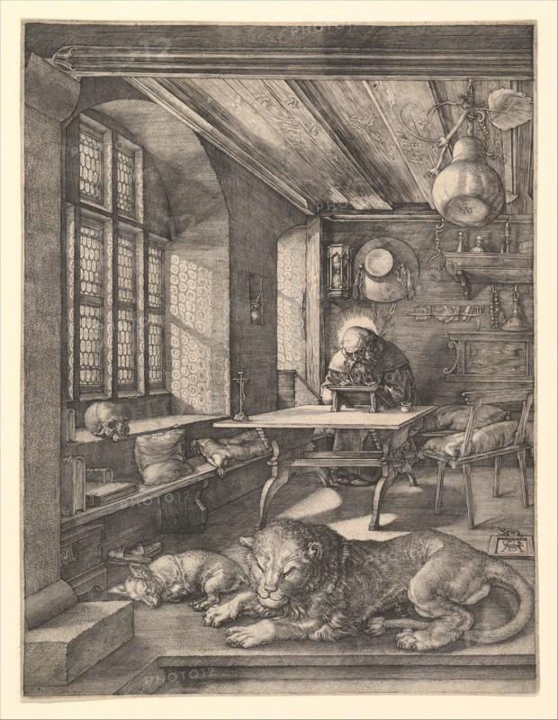 Saint Jerome in His Study, 1514. Creator: Albrecht Durer.