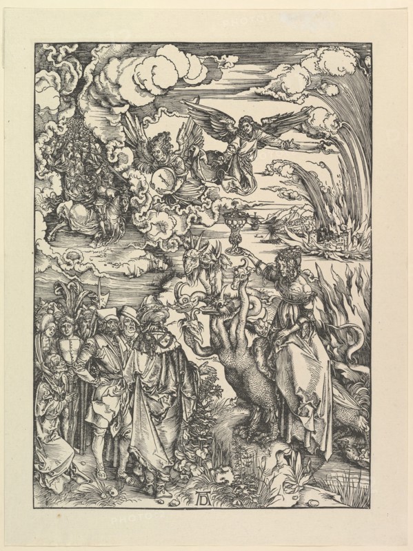 The Babylonian Whore, from The Apocalypse. Facsimile.n.d. Creator: Albrecht Durer.
