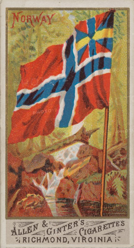 Norway, from Flags of All Nations, Series 1
