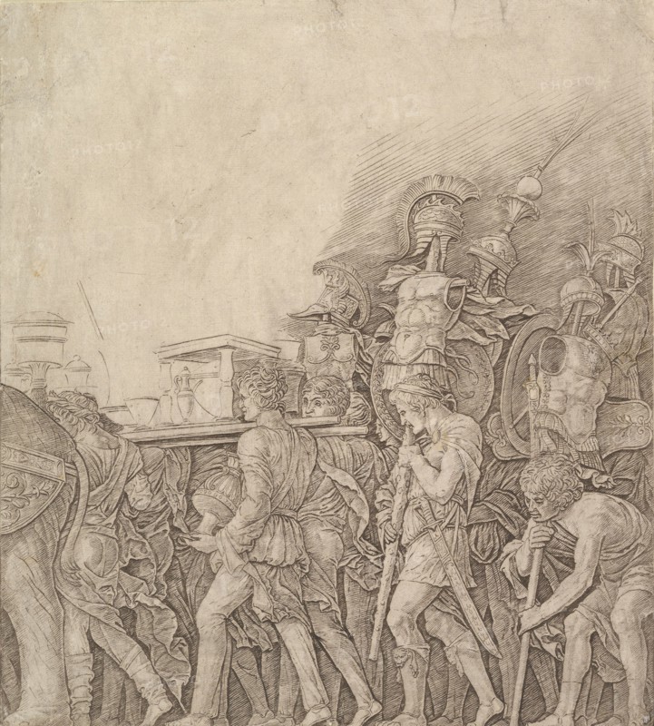 Triumph of Caesar: Soldiers carrying Trophies, ca. 1490. Creator: Unknown.