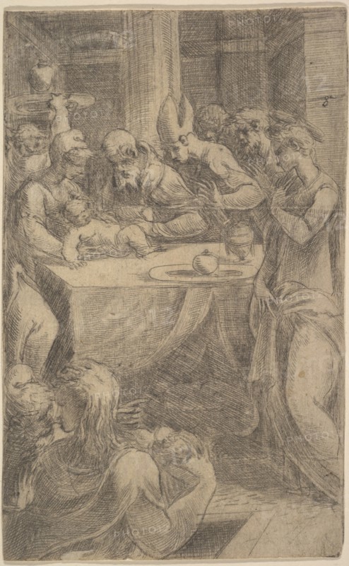 The circumcision of Christ, ca 1542-46. Creator: Andrea Schiavone.
