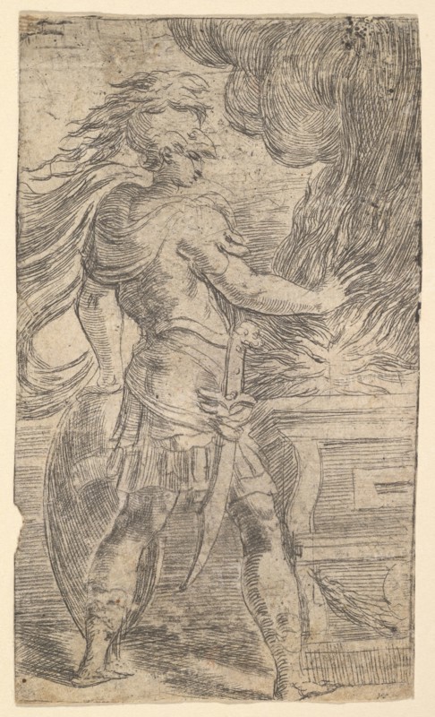 Mutius Scaevola placing his hand in the flames