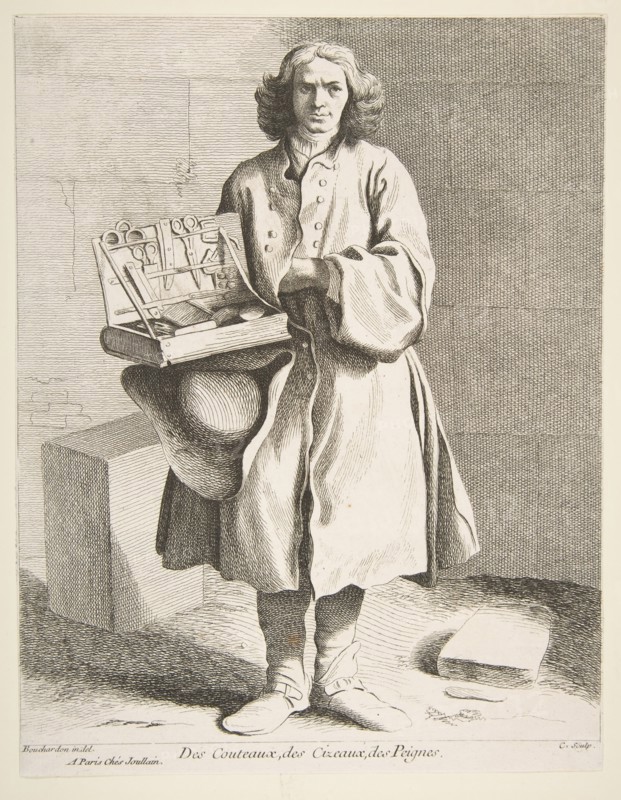 Peddler of Knives, Scissors and Combs, 1742. Creator: Caylus, Anne-Claude-Philippe de.