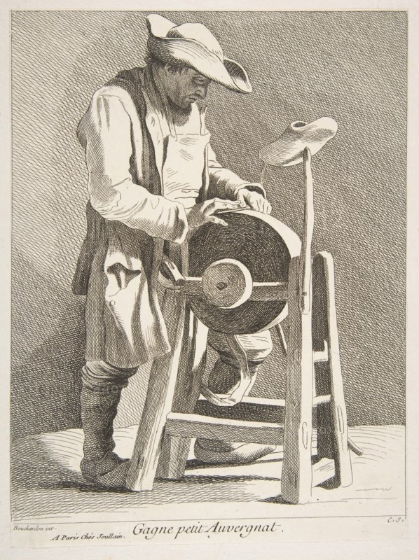 Knife Sharpener, 1742. Creator: Caylus, Anne-Claude-Philippe de.