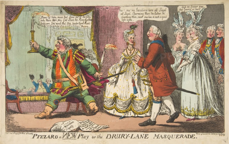 Pizzaro a New Play or the Drury-Lane Masquerade, June 11, 1799. Creator: Unknown.