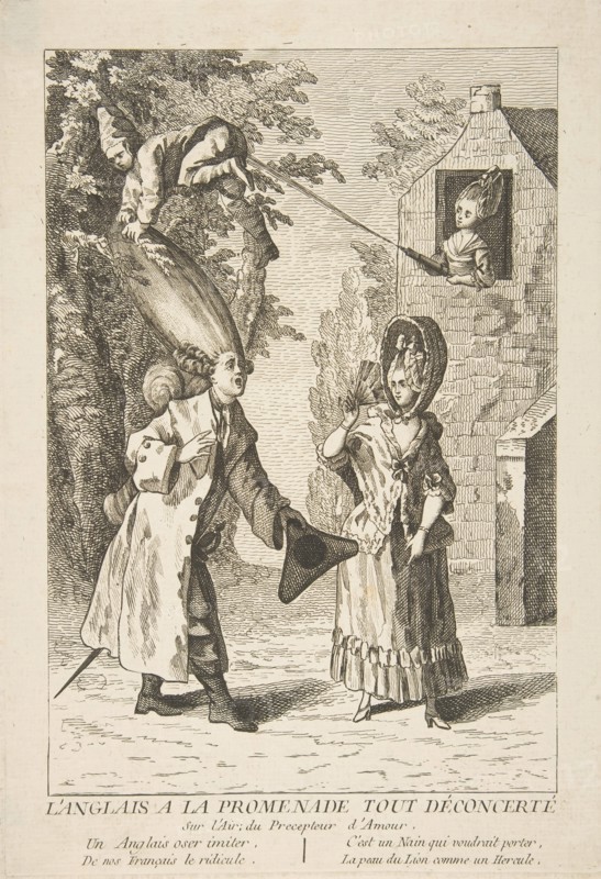L'Anglais a la Promenade Tout Déconcerté, 1720-75. Creator: Unknown.
