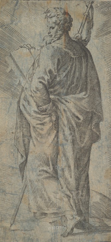 Male Saint, 16th century. Creator: Unknown.