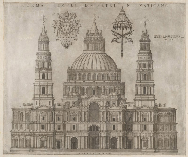 Speculum Romanae Magnificentiae: St. Peter's, 1547. Creator: Unknown.