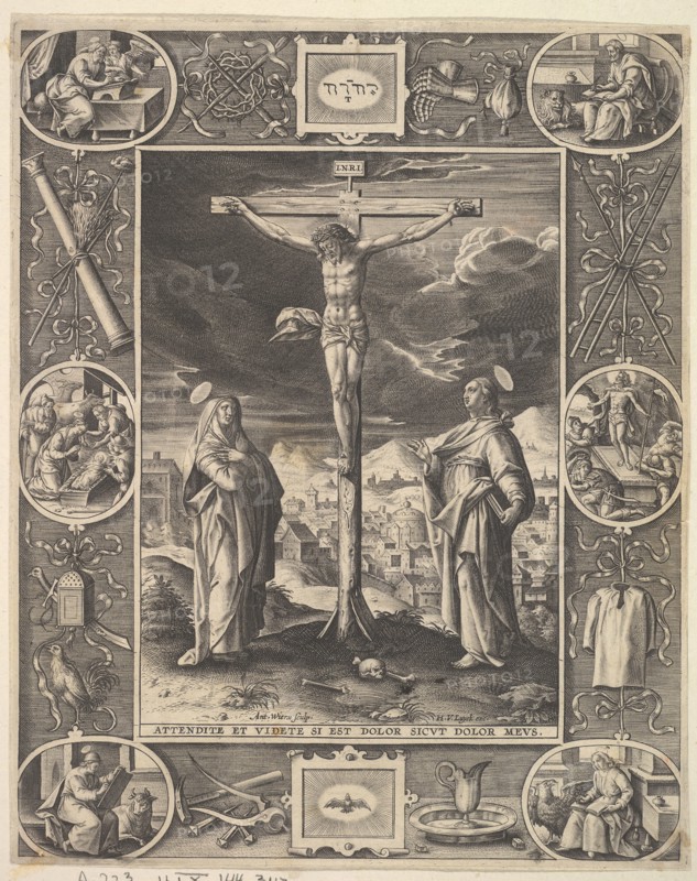 Christ on the Cross, before 1586. Creator: Antonius Wierix.