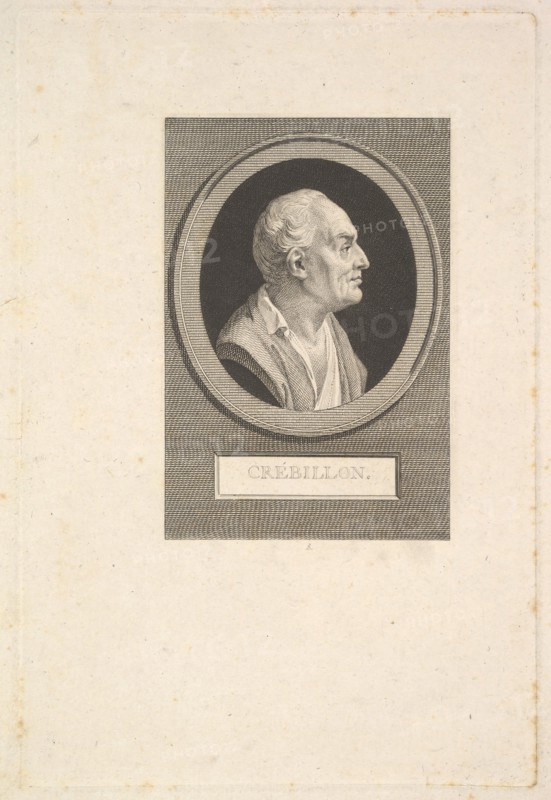 Portrait of Prosper Jolyot de Crébillon, ca. 1802. Creator: Augustin de Saint-Aubin.