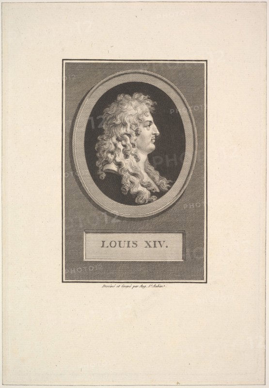 Portrait of Louis XIV, 1779. Creator: Augustin de Saint-Aubin.