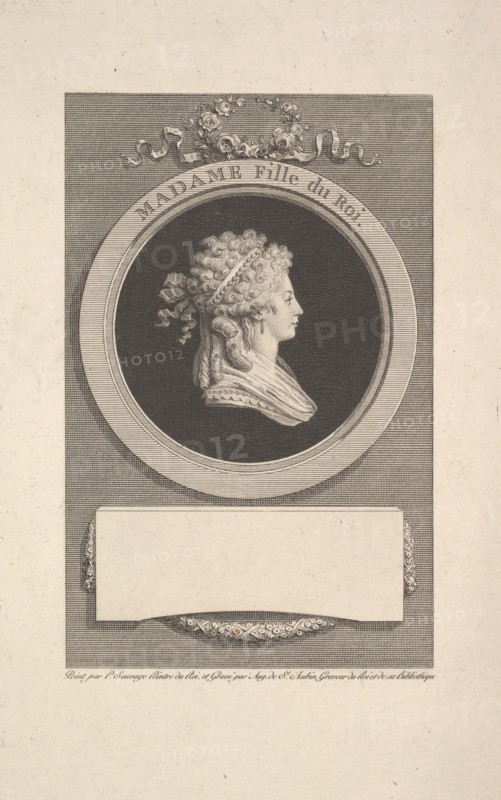 Portrait of Son Altesse Royale Madame, Duchesse d'Angoulême, Daughter of Louis XVI and Mar..., 1791. Creator: Augustin de Saint-Aubin.