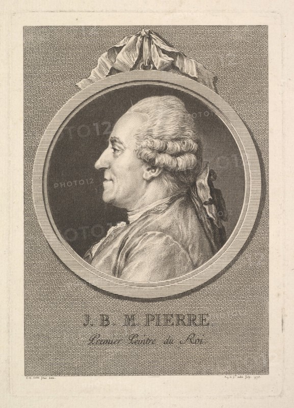 Portrait of Jean-Baptiste-Marie Pierre, 1775. Creator: Augustin de Saint-Aubin.