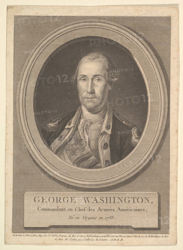 Portrait of George Washington, August 1836. Creator: Augustin de Saint-Aubin.