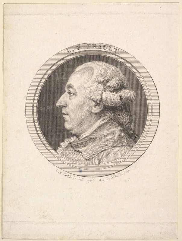 Portrait of L. F. Prault, 1787. Creator: Augustin de Saint-Aubin.