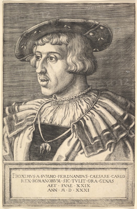 Emperor Ferdinand I, 16th century. Creator: Barthel Beham.