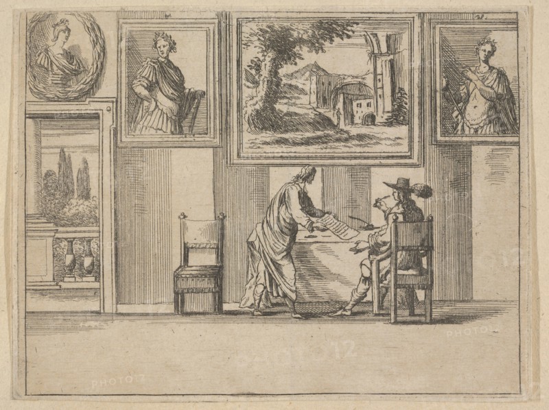 Francesco I d'Este Sentencing the Guilty with Great Difficulty, from L'Idea di un Principe..., 1659. Creator: Bartolomeo Fenice.