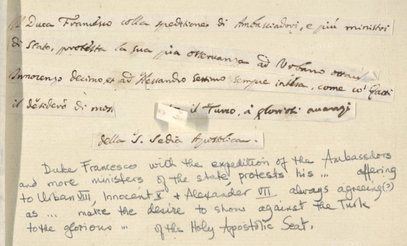 Francesco I d'Este, with the Expedition of the Embassadors and Ministers of State, Declare..., 1659. Creator: Bartolomeo Fenice.