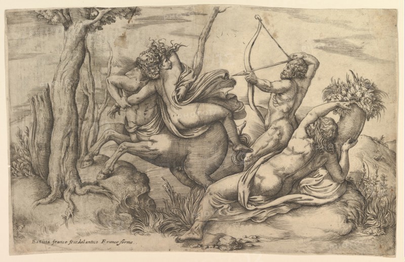 The Abduction of Dejanira. Creator: Battista Franco Veneziano.
