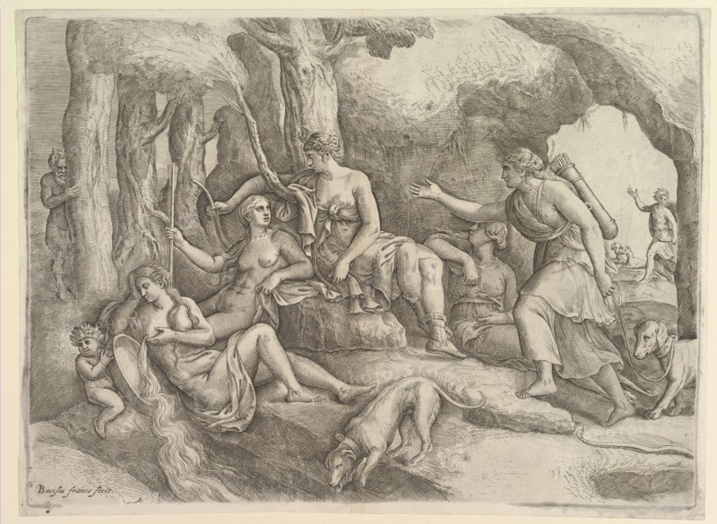 Diana Resting with Nymphs. Creator: Battista Franco Veneziano.