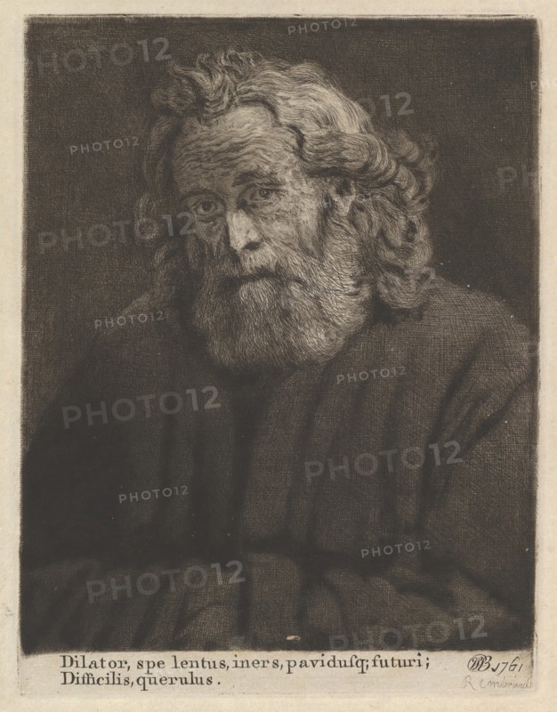 Old Man With a Long Beard, 1761. Creator: William Baillie.