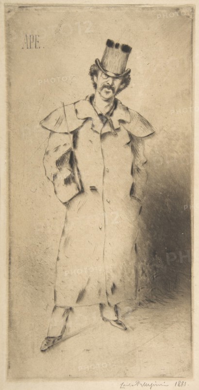 Portrait of Whistler, 1881. Creator: Carlo Pellegrini.