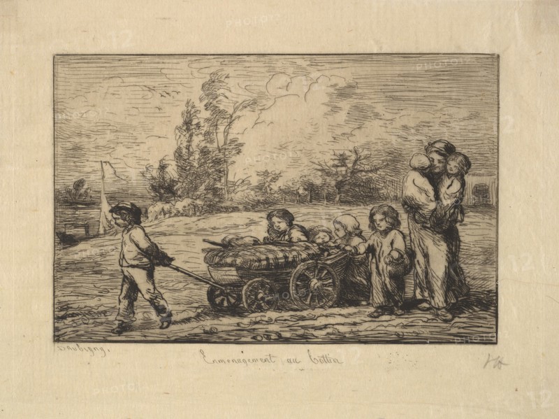 Moving into the Boat, 1861. Creator: Charles Francois Daubigny.