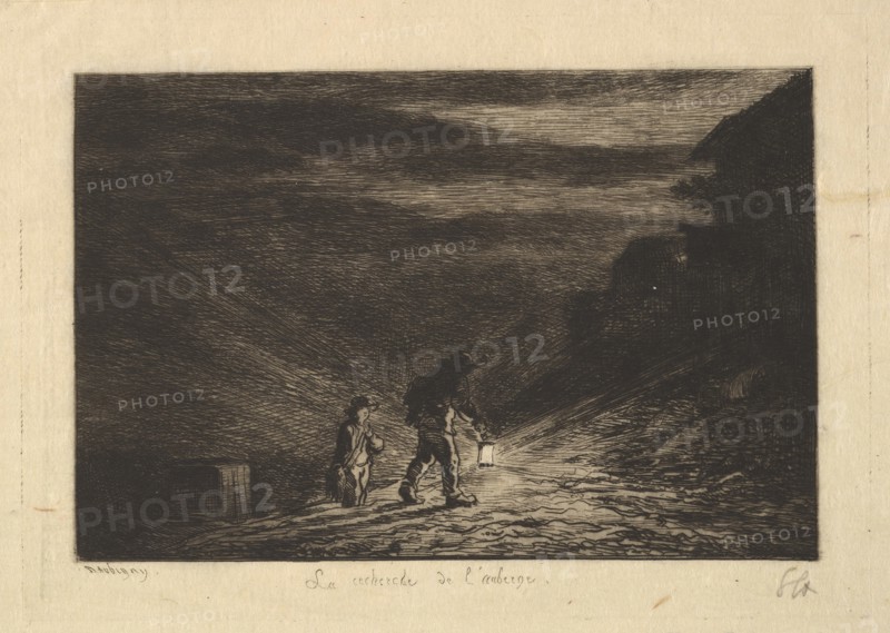 The Search for an Inn, 1861. Creator: Charles Francois Daubigny.