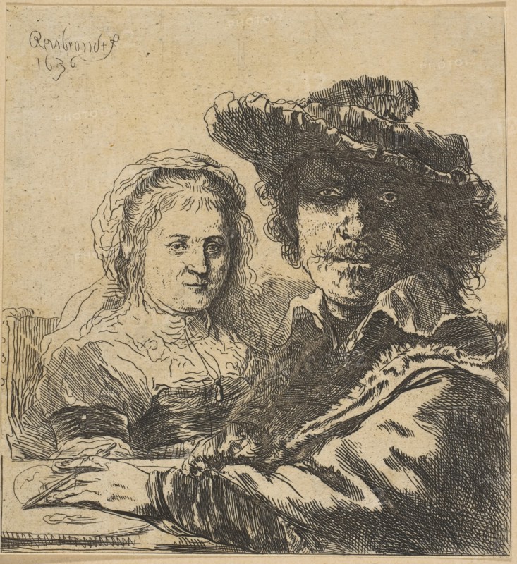 Rembrandt and his Wife