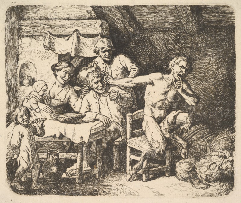 The Satyr and the Peasant, 1764. Creator: Christian Wilhelm Ernst Dietrich.