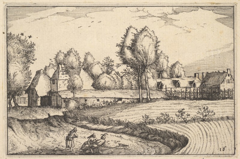 Road along a Field, plate 16 from Regiunculae et Villae Aliquot Ducatus Brabantiae, ca. 1610. Creator: Claes Jansz Visscher.