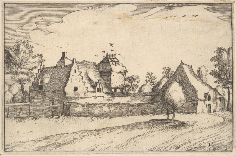 Walled Farm, plate 11 from Regiunculae et Villae Aliquot Ducatus Brabantiae, ca. 1610. Creator: Claes Jansz Visscher.