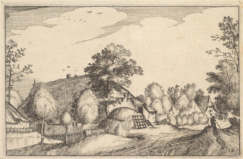 Village Road, plate 12 from Regiunculae et Villae Aliquot Ducatus Brabantiae, ca. 1610. Creator: Claes Jansz Visscher.